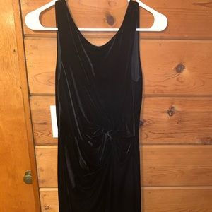 Black suede dress
